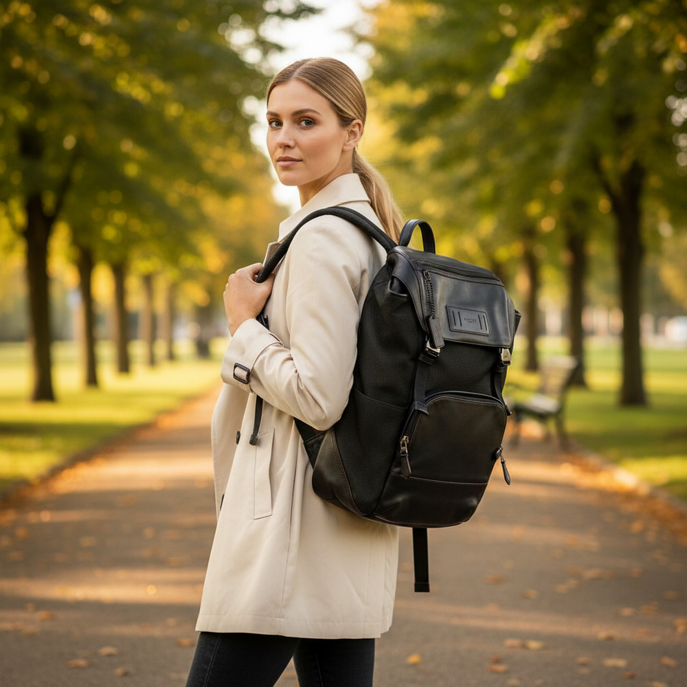 Coach Black Leather & Synthetic Backpack | OS Regular - Picture 10 of 11